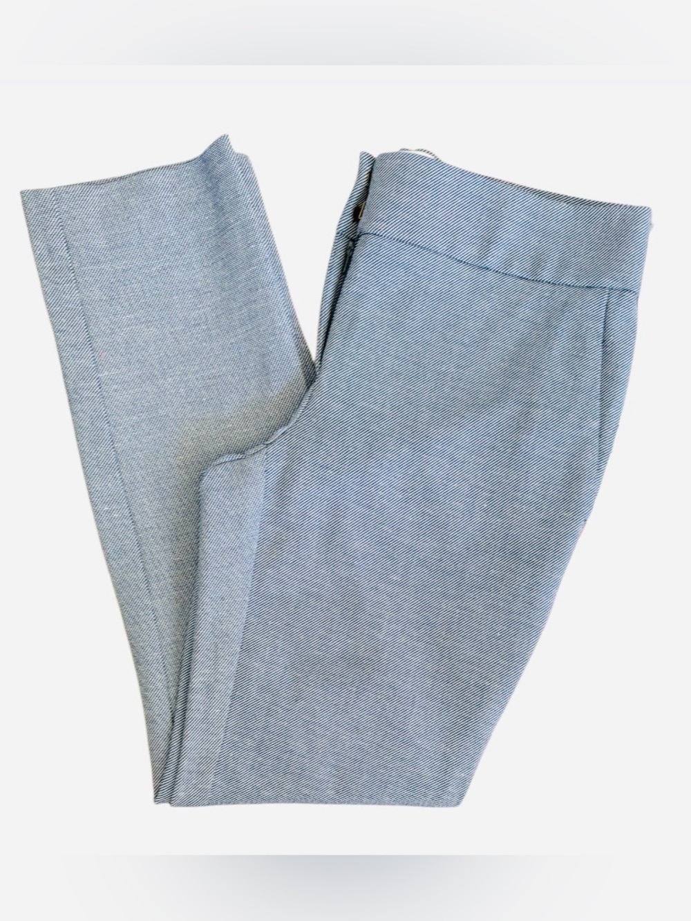 LOFT Blue Speckled Marisa Cropped Dress Pants